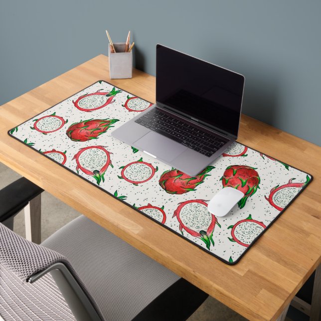 Fruit de dragon rouge sur blanc (Bureau 2)