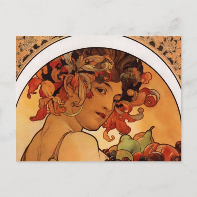 "Fruit" de la carte postale Alphonse Mucha (Devant)