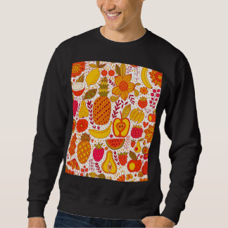 Fruit Doodles: Summer Vintage Pattern. Sweatshirt