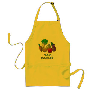 Fruit et tablier végétarien