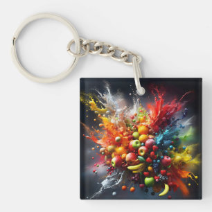Fruit explosion keychain