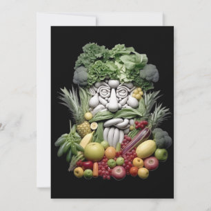 fruit face, vegetable lover, funny food shirt, hea invitation