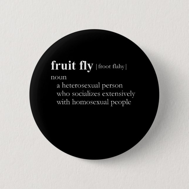 FRUIT FLY (definition) 2 Inch Round Button (Front)