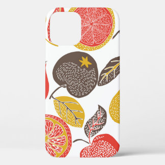 fruit garden with bird iPhone 12 case