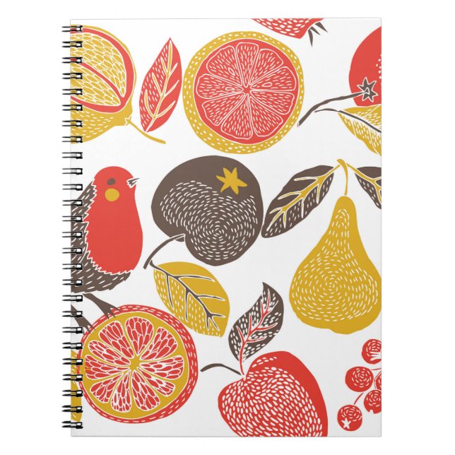 fruit garden with bird notebook (Front)