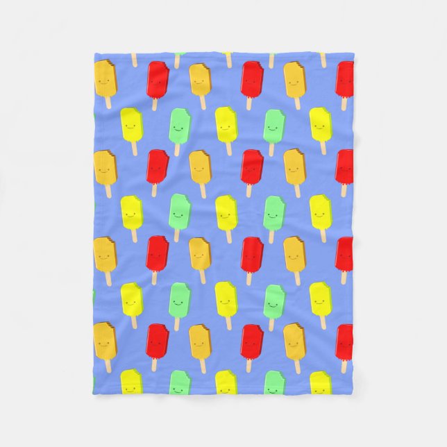 Fruit Ice Pop Pattern Fleece Blanket (Front)