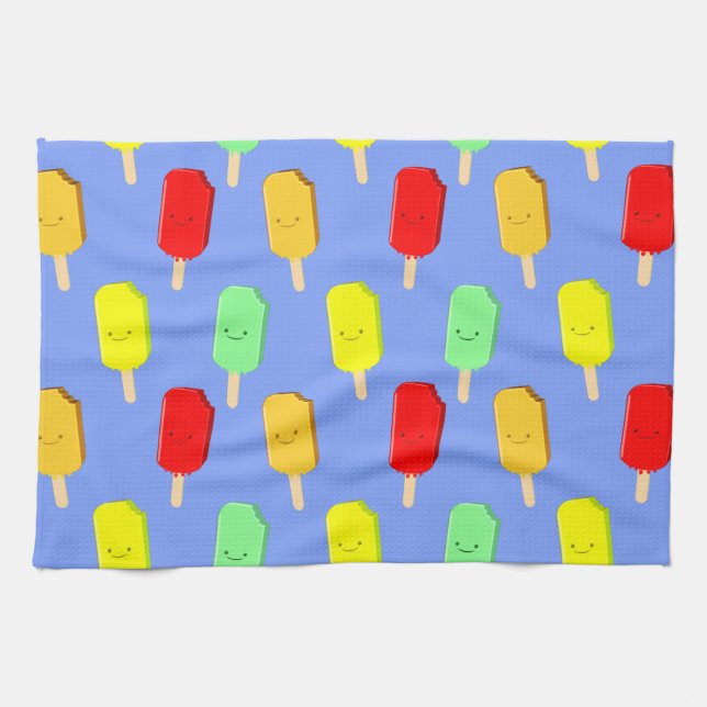 Fruit Ice Pop Pattern Kitchen Towel (Horizontal)