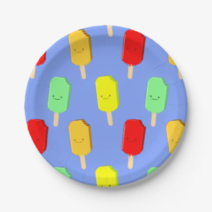 Fruit Ice Pop Pattern Paper Plate