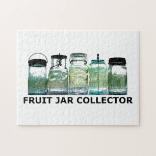 Fruit Jar Collector Vintage Mason Canning Jars Jigsaw Puzzle