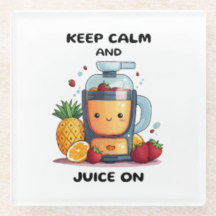 Fruit Juicer Keep Calm And Juice  Health  Glass Coaster