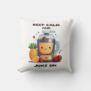 Fruit Juicer Keep Calm And Juice  Health  Throw Pillow