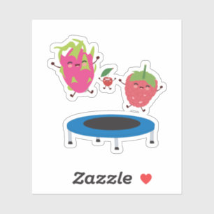 Fruit Jumping On Trampoline