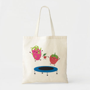 Fruit Jumping On Trampoline Tote Bag