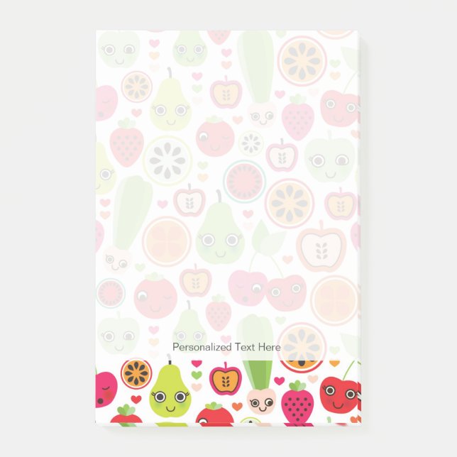 fruit kids illustration apple post-it notes (Front)
