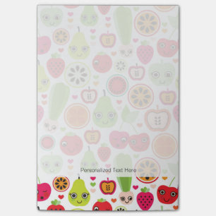 fruit kids illustration apple post-it notes