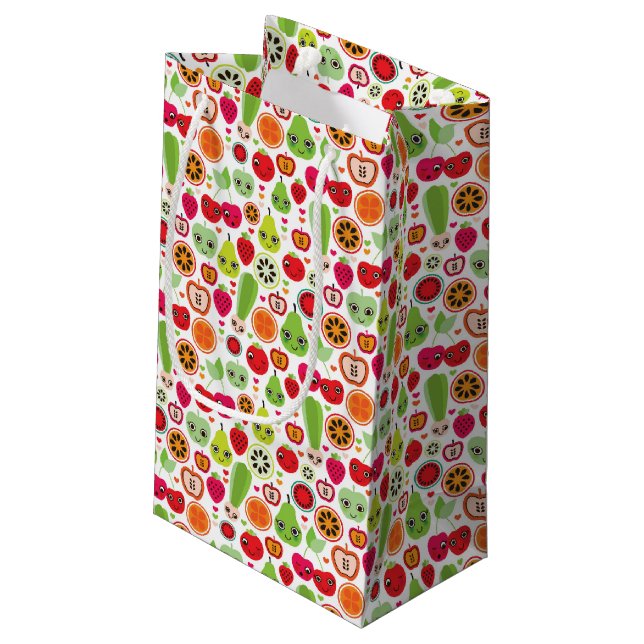 fruit kids illustration apple small gift bag (Back Angled)