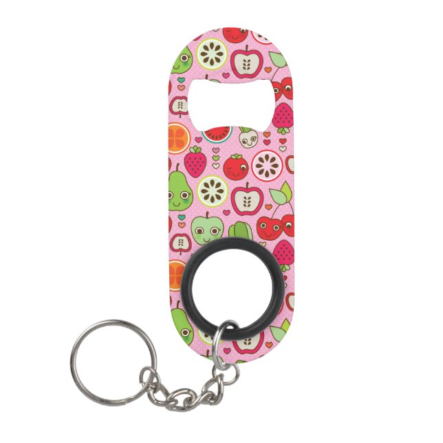 fruit kitchen illustration pattern mini bottle opener (Front)