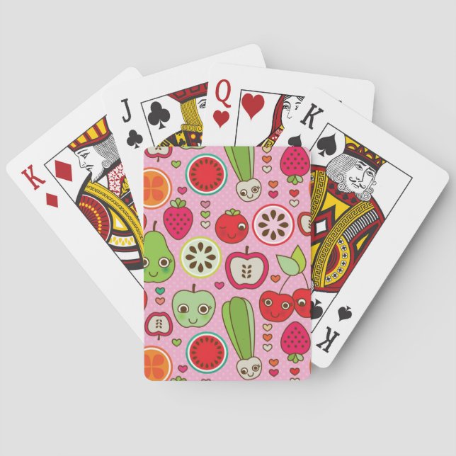 fruit kitchen illustration pattern playing cards (Back)