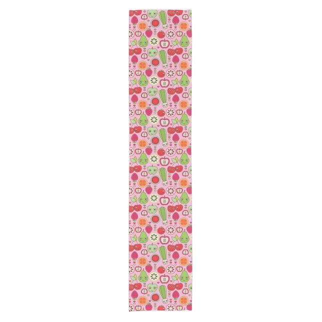 fruit kitchen illustration pattern short table runner (Front)