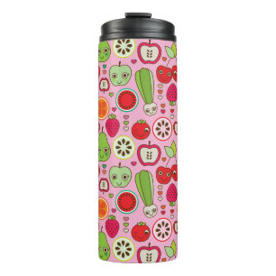 fruit kitchen illustration pattern thermal tumbler