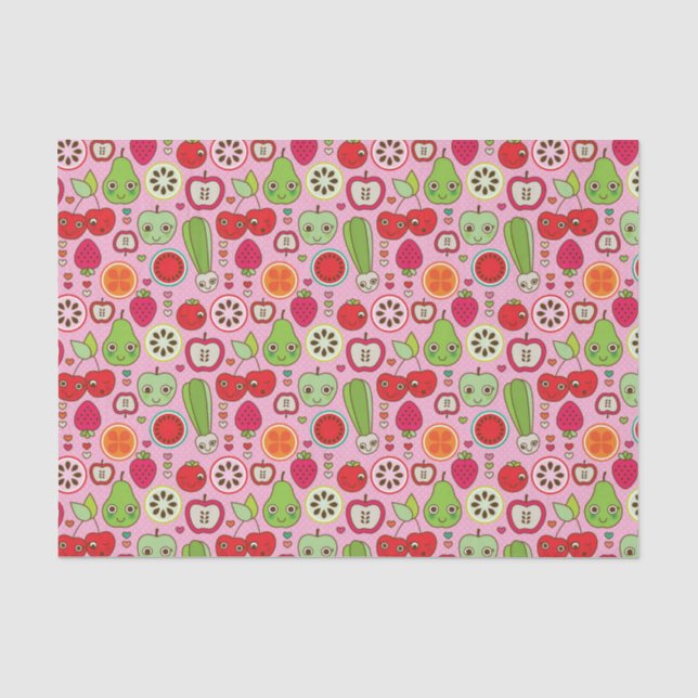 fruit kitchen illustration pattern tissue paper (Front)
