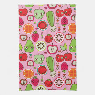 fruit kitchen illustration pattern towel