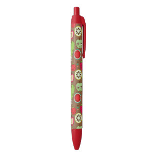 Fruit Kitchen Pattern Black Ink Pen
