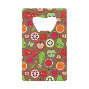 Fruit Kitchen Pattern Credit Card Bottle Opener