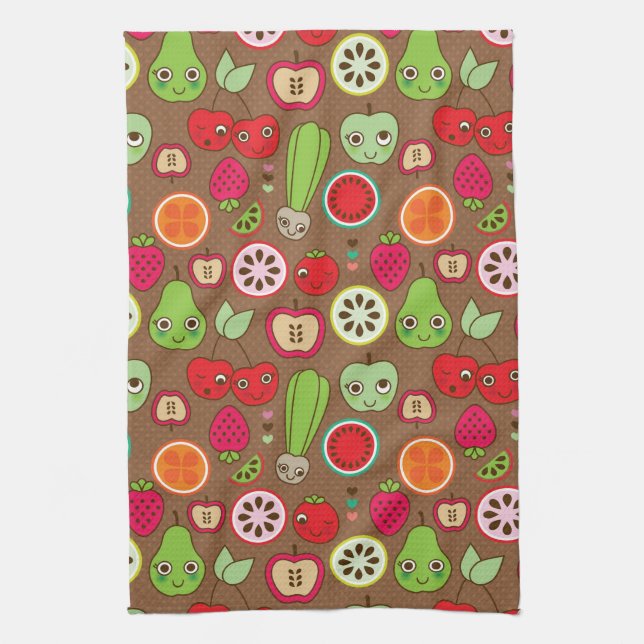 Fruit Kitchen Pattern Kitchen Towel (Vertical)