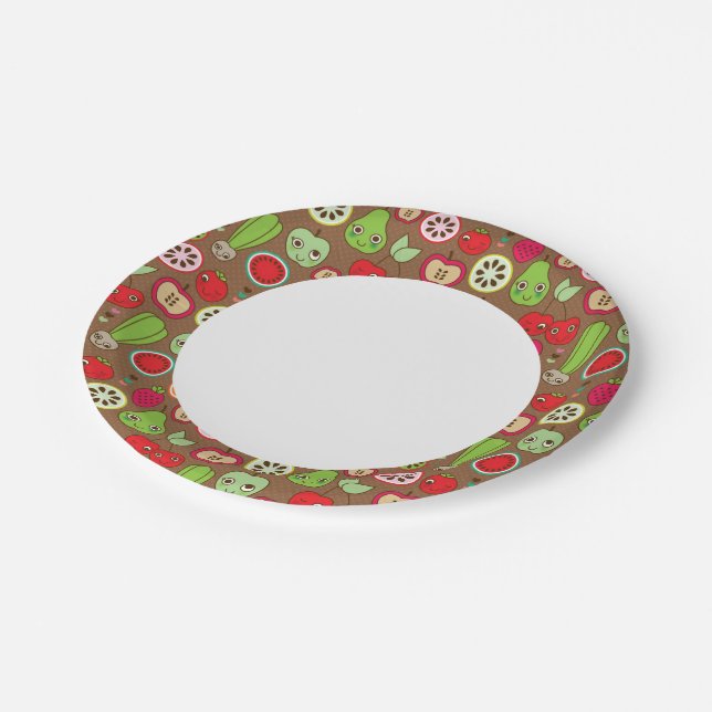 Fruit Kitchen Pattern Paper Plate (Angled)