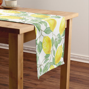 Fruit Lemons Short Table Runner