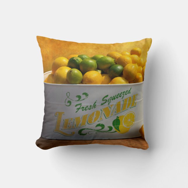 Fruit - Lemons - When life gives you lemons Throw Pillow (Front)