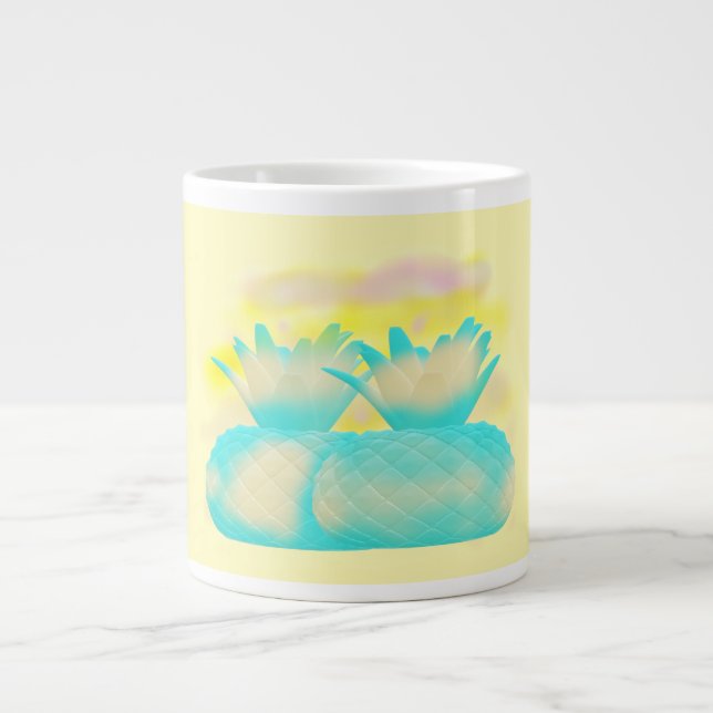 Fruit loop art misty magic pineapples large coffee mug (Front)