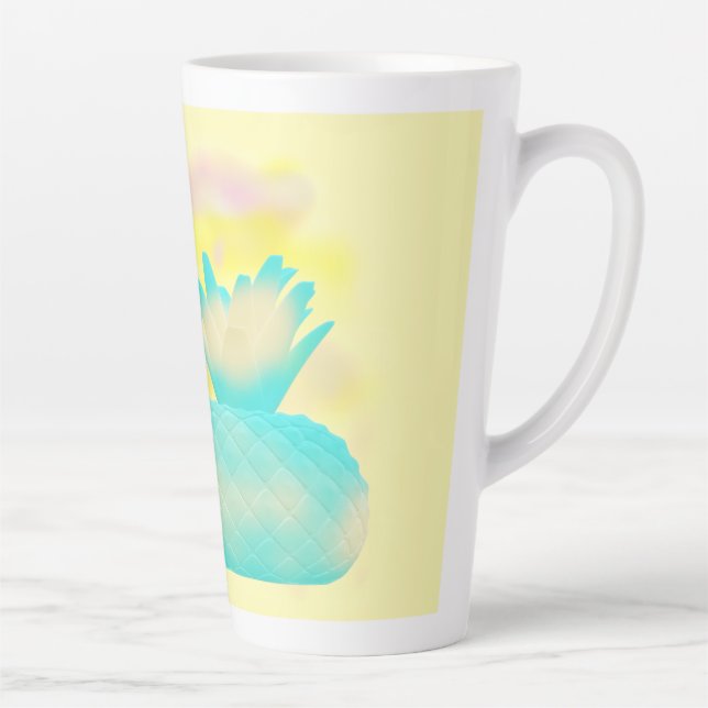 Fruit loop art misty magic pineapples latte mug (Right)