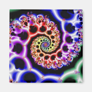 Fruit Loops Rainbow Fractal Art Magnet