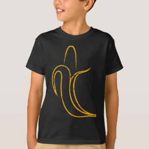 Fruit Lover Banana Minimalist Design Vegetarian Ba T-Shirt