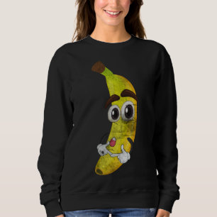 Fruit Lover Kawaii Cute Cartoon Banana Healthy Foo Sweatshirt