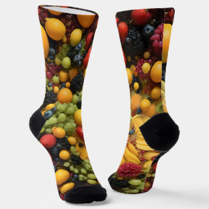 Fruit Lovers Delight Colorful Platter, Socks