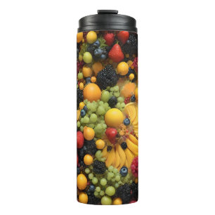 Fruit Lovers Delight Colorful Platter, Thermal Tumbler