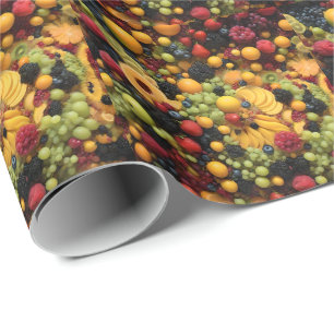 Fruit Lovers Delight Colorful Platter,  Wrapping Paper
