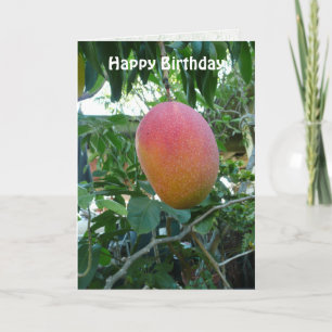 Fruit Mango mûr Modèle d'anniversaire personnalisé