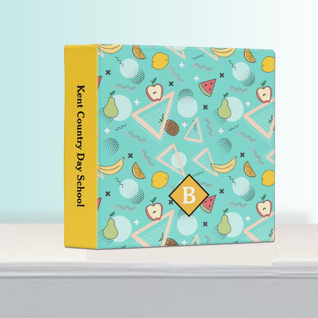 Fruit Memphis Aqua Pattern Binder (Creator Uploaded)