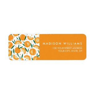 Fruit Modern Flowers Label