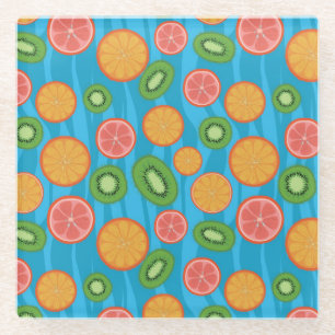 Fruit mood glass coaster