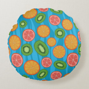 Fruit mood round pillow