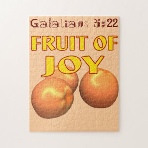 Fruit of Joy Bible Quotes Customize it Jigsaw Puzzle