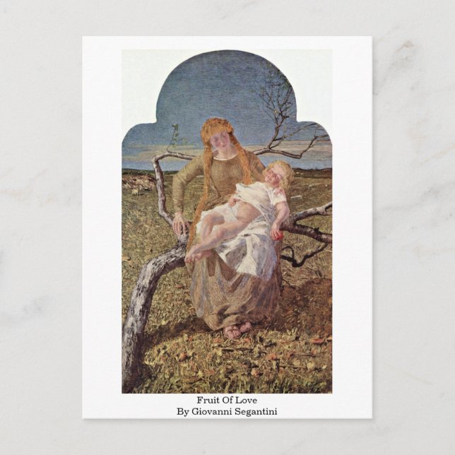 Fruit Of Love By Giovanni Segantini Postcard (Front)