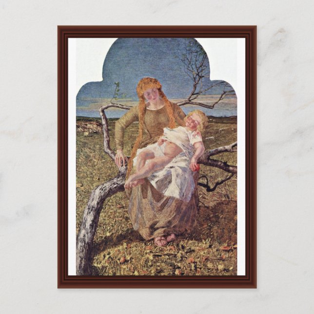 Fruit Of Love By Segantini Giovanni Postcard (Front)