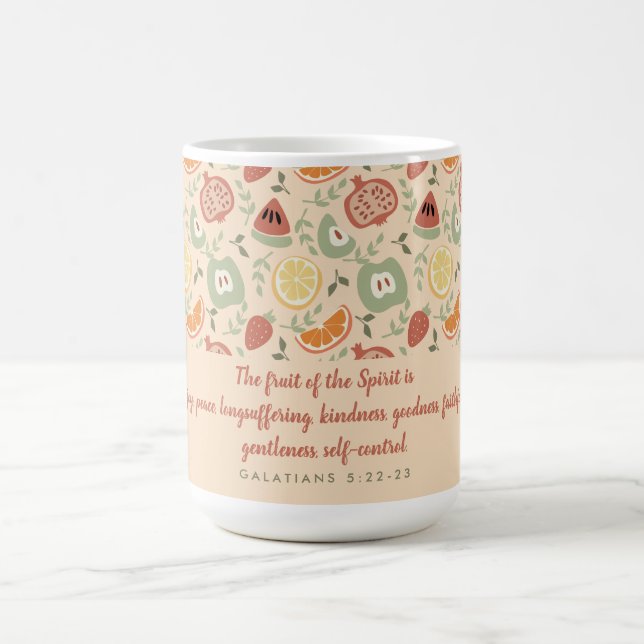 Fruit of the Spirit Abstract Scripture Coffee Mug (Center)