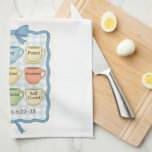 Fruit of the Spirit blue Kitchen Towel<br><div class="desc">Kitchen towel with beautiful blue gingham pattern with coffee cups naming the fruit of the Spirit. Great reminder while you wash your dishes and prepare your meals. Fun to decorate your kitchen and have on hand or,  give as a gift for a birthday or house warming.</div>